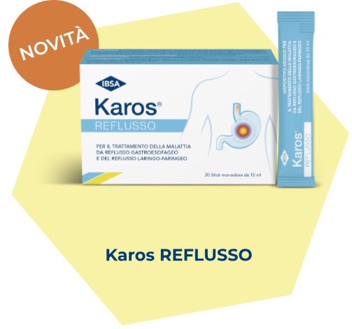 Karos: un nuovo prodotto per il reflusso gastroesofageo.
