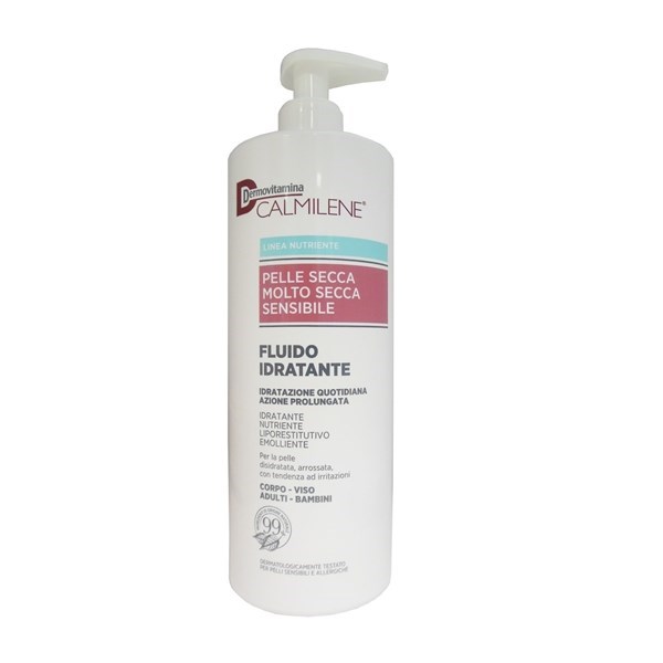 DERMOVITAMINA CALMILENE FLUIDO IDRATANTE PER PELLE SECCA, MOLTO SECCA E SENSIBILE 500 ML - Speedyfarma.it