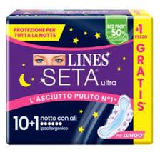 LINES SETA ULTRA ASSORBENTI NOTTE CP 10+1 PEZZI - Speedyfarma.it