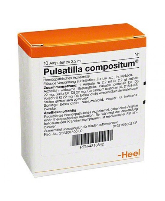 HEEL PULSATILLA COMPOSITUM 10 FIALE DA 2,2 ML L'UNA - Speedyfarma.it