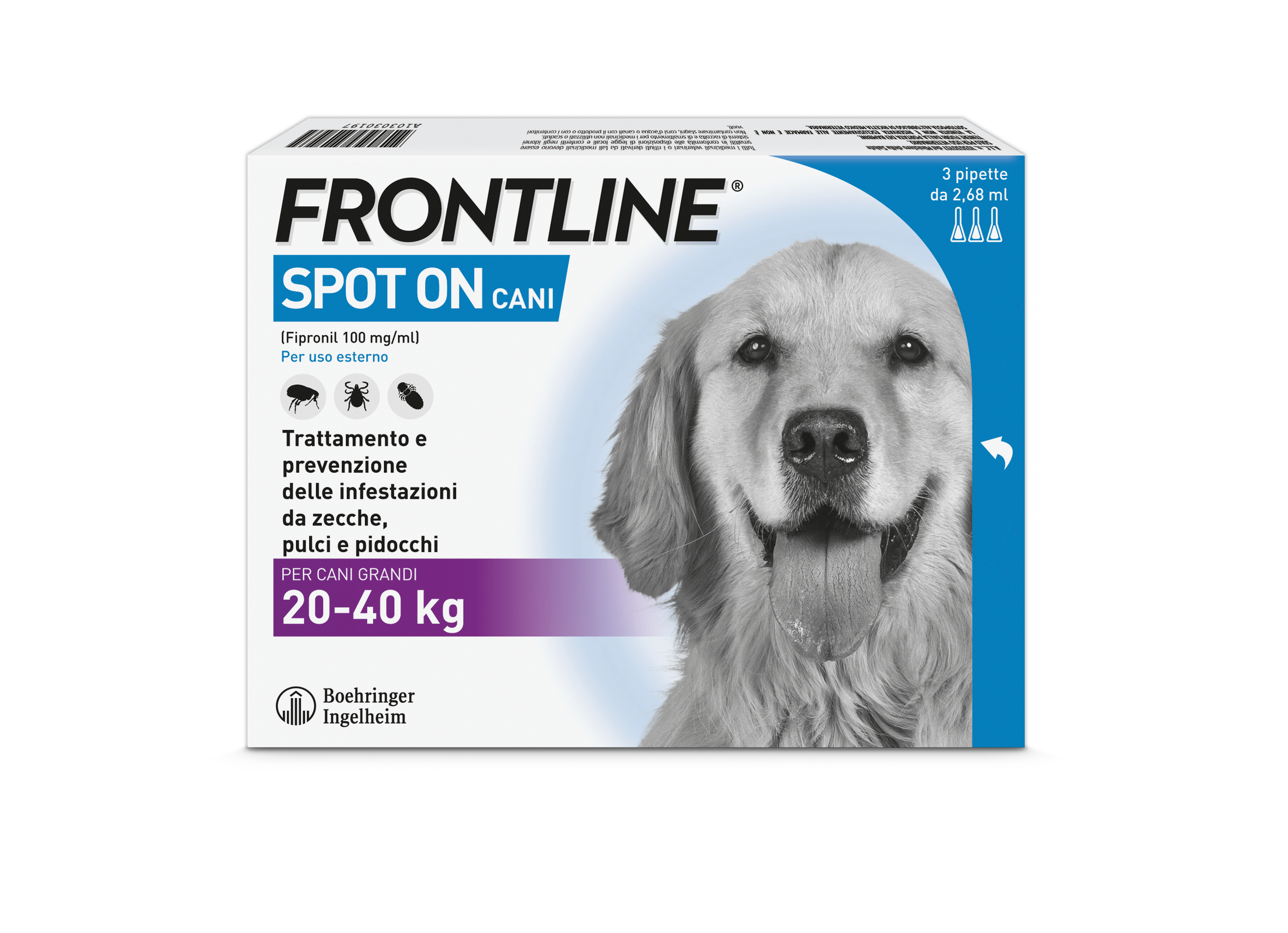 FRONTLINE*3PIP 20-40KG CANI - Speedyfarma.it
