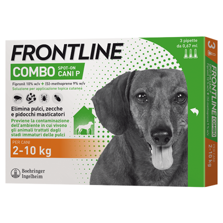 FRONTLINE COMBO*3PIP 2-10KG CA - Speedyfarma.it