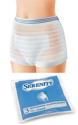 MUTANDINA ELASTICA RETTANGOLARE A RETE SERENITY M 3 PEZZI - Speedyfarma.it