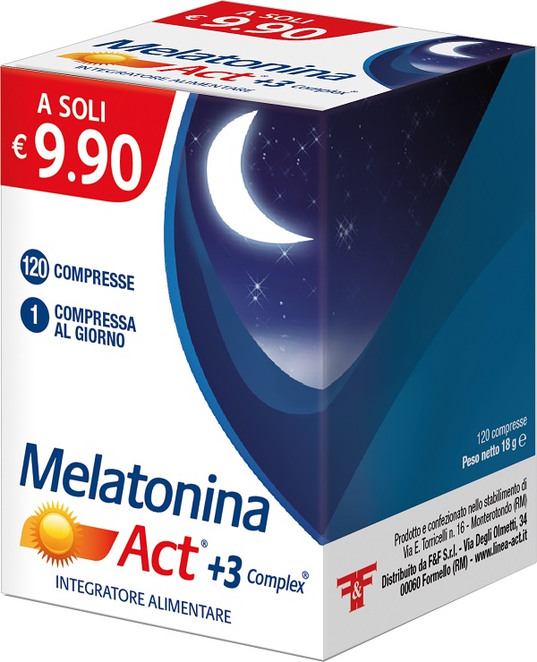 MELATONINA ACT 1MG +3 COMPLEX 120 COMPRESSE - Speedyfarma.it