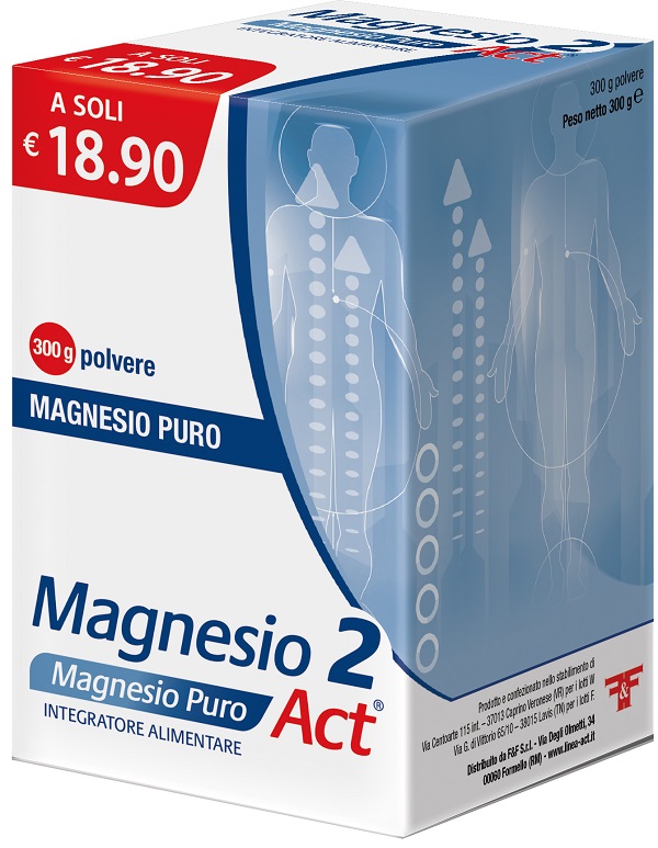 MAGNESIO 2 MAGNESIO PURO ACT POLVERE 300 G - Speedyfarma.it