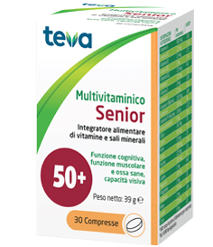 MULTIVITAMINICO SENIOR TEVA 30 COMPRESSE 39 G - Speedyfarma.it