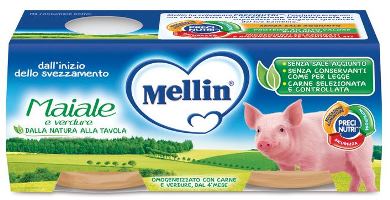 MELLIN OMOGENEIZZATO MAIALE CON VERDURE 2 PEZZI X 80 G - Speedyfarma.it