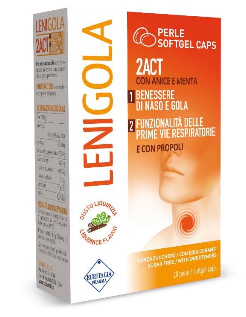LENIGOLA 20 PERLE SOFTGEL CAPS LIQUIRIZIA - Speedyfarma.it