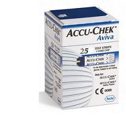 STRISCE MISURAZIONE GLICEMIA ACCU-CHEK AVIVA BRK RETAIL 25 PEZZI - Speedyfarma.it