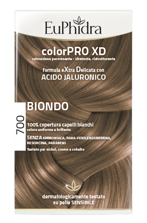 EUPHIDRA COLORPRO XD 700 BIONDO GEL COLORANTE CAPELLI IN FLACONE + ATTIVANTE + BALSAMO + GUANTI - Speedyfarma.it