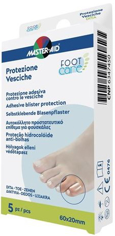 MASTER-AID FOOT CARE VESCICHE PROTEZIONE PER DITA 60X20 MM 5 PEZZI - Speedyfarma.it