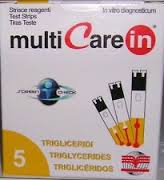 TEST TRIGLICERIDI MULTICARE IN STRISCE CON ASPIRAZIONE CAPIILLARE 5 PEZZI - Speedyfarma.it