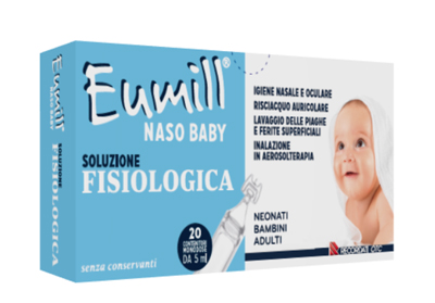 EUMILL NASO BABY SOLUZIONE FISIOLOGICA 20 CONTENITORI MONODOSE 5 ML - Speedyfarma.it