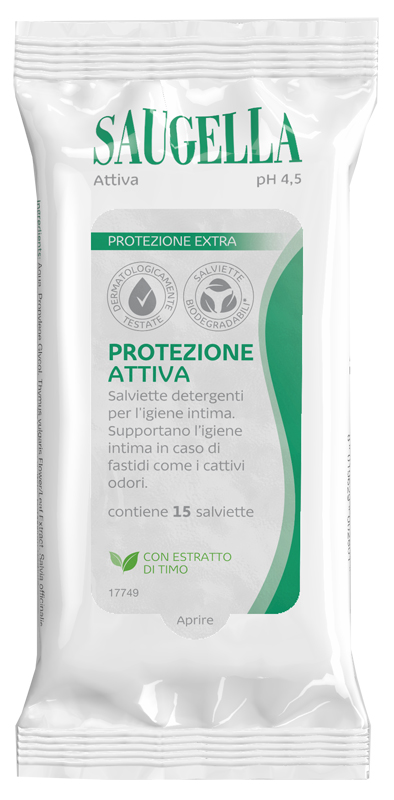 SAUGELLA ATTIVA SALVIETTINE 15 PEZZI - Speedyfarma.it