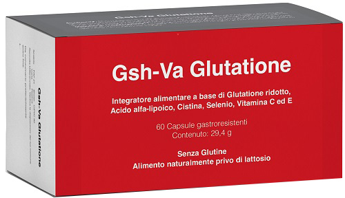 GSH-VA GLUTATIONE 60 CAPSULE ACIDO-RESISTENTI SENZA GLUTINE NATURALMENTE PRIVO DI LATTOSIO - Speedyfarma.it