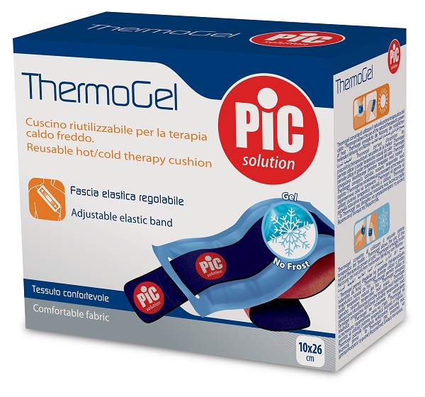 CUSCINO THERMOGEL TERAPIA CALDO FREDDO 10X26 CM CON FASCIA ELASTICA ITC - Speedyfarma.it