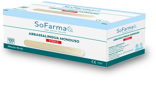 ABBASSALINGUA MONOUSO IN LEGNO STERILE 100 PEZZI SOFARMAPIU' - Speedyfarma.it