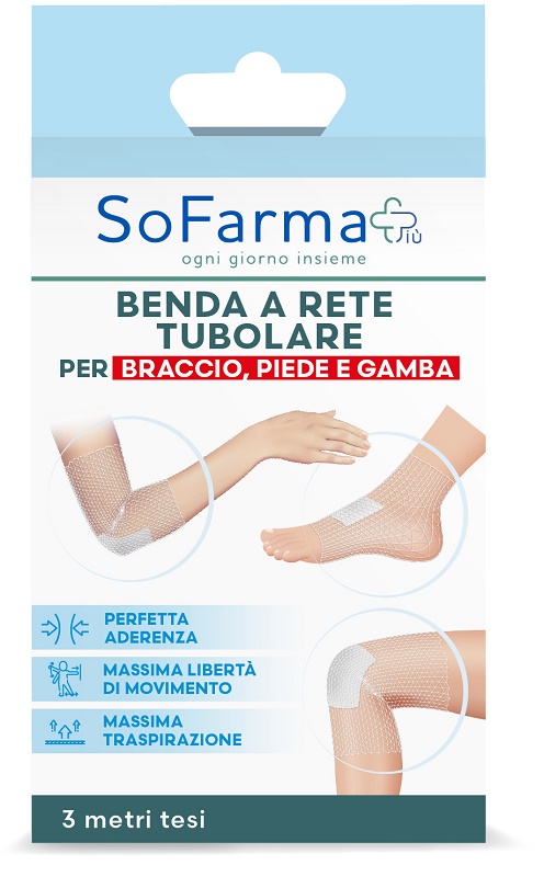 BENDA A RETE TUBOLARE SOFARMAPIU' PER BRACCIO PIEDE E GAMBA  3 METRI TESI - Speedyfarma.it