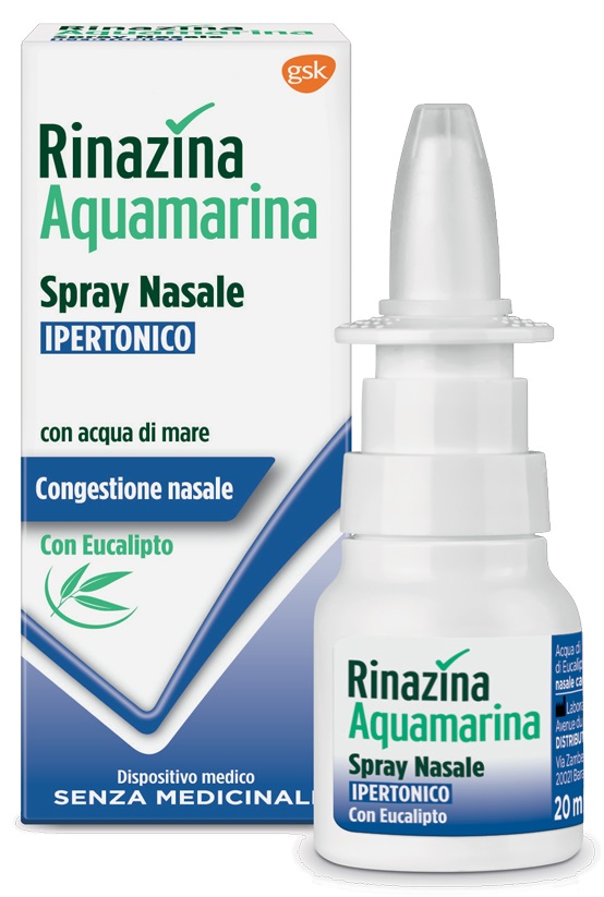 RINAZINA AQUAMARINA SPRAY NASALE IPERTONICO CON EUCALIPTO 20 ML - Speedyfarma.it