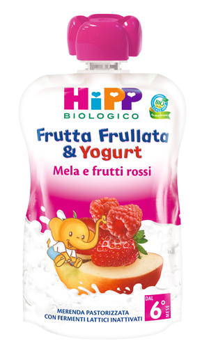 HIPP BIO FRUTTA FRULLATA YOGURT MELA FRUTTI ROSSI 90 G - Speedyfarma.it