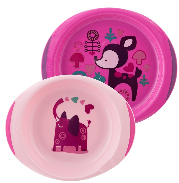 CHICCO PIATTO FONDO E PIANO 12 MESI+ ROSA/VERDE - Speedyfarma.it