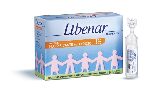 SOLUZIONE SALINA IPERTONICA 3% LIBENAR PER INALAZIONE CON AEROSOL 18 FLACONCINI MONOUSO X 4ML - Speedyfarma.it