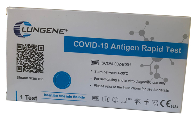 TEST ANTIGENICO RAPIDO COVID-19 CLUNGENE AUTODIAGNOSTICO DETERMINAZIONE QUALITATIVA ANTGENI SARS-COV-2 IN TAMPONI NASALI MEDIANTE IMMUNOCROMATOGRAFIA - Speedyfarma.it