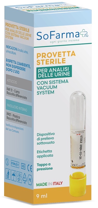 PROVETTA SOTTOVUOTO VACUTEST DA 9 ML SOFARMAPIU' - Speedyfarma.it