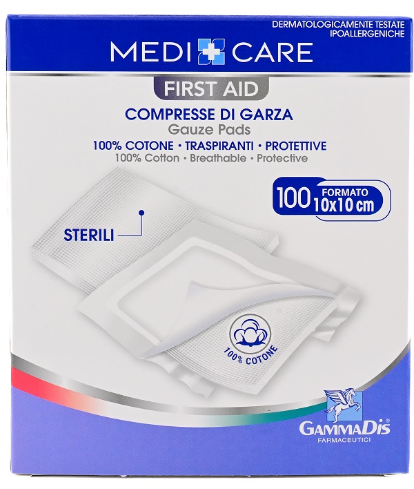 GARZA MEDICARE COTONE 10X10 CM 100 PEZZI - Speedyfarma.it