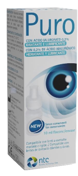 SOLUZIONE STERILE PER USO OFTALMICO PURO IDRATANTE E LUBRIFICANTE 0,2% ACIDO IALURONICO SENZA CONSERVANTI 10 ML - Speedyfarma.it