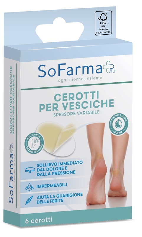 CEROTTO VESCICA RETROTALLONE OVALE 44X66 MM 6 PEZZI SOFARMAPIU' - Speedyfarma.it