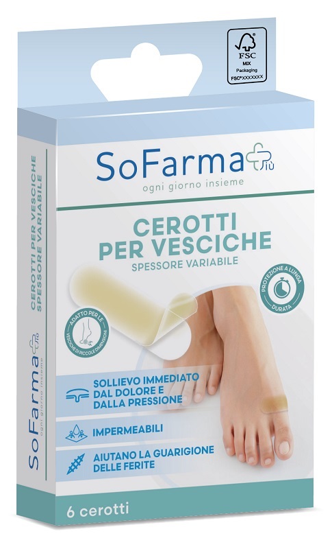 CEROTTO VESCICA PICCOLO 20 X 60 MM 6 PEZZI SOFARMAPIU' - Speedyfarma.it