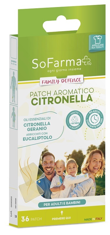 CEROTTO AROMATICO CITRONELLA FAMILY DEFENCE 36 PEZZI SOFARMAPIU' - Speedyfarma.it