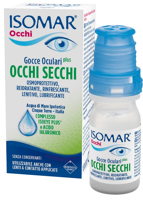 ISOMAR OCCHI SECCHI PLUS GOCCE OCULARI ACIDO IALURONICO 0,20% 10 ML - Speedyfarma.it
